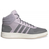 Зимние кроссовки Adidas Hoops 2.0 высокие серые